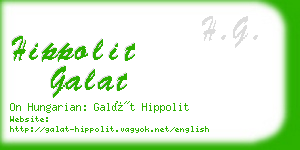 hippolit galat business card